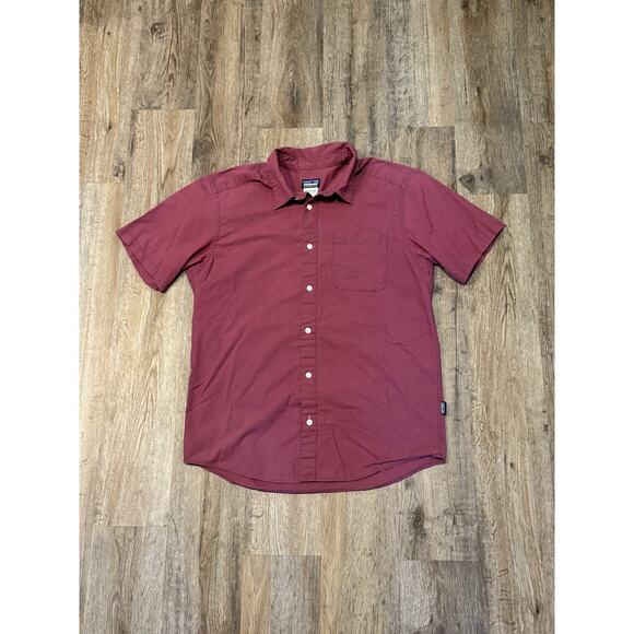 Patagonia Mens Organic Cotton Button Up Short Sleeve Shirt Size Medium - Picture 1 of 12